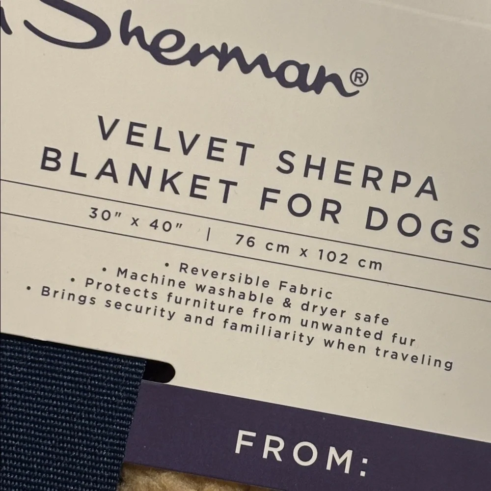 Ben Sherman Velvet Sherpa Banket for Dogs